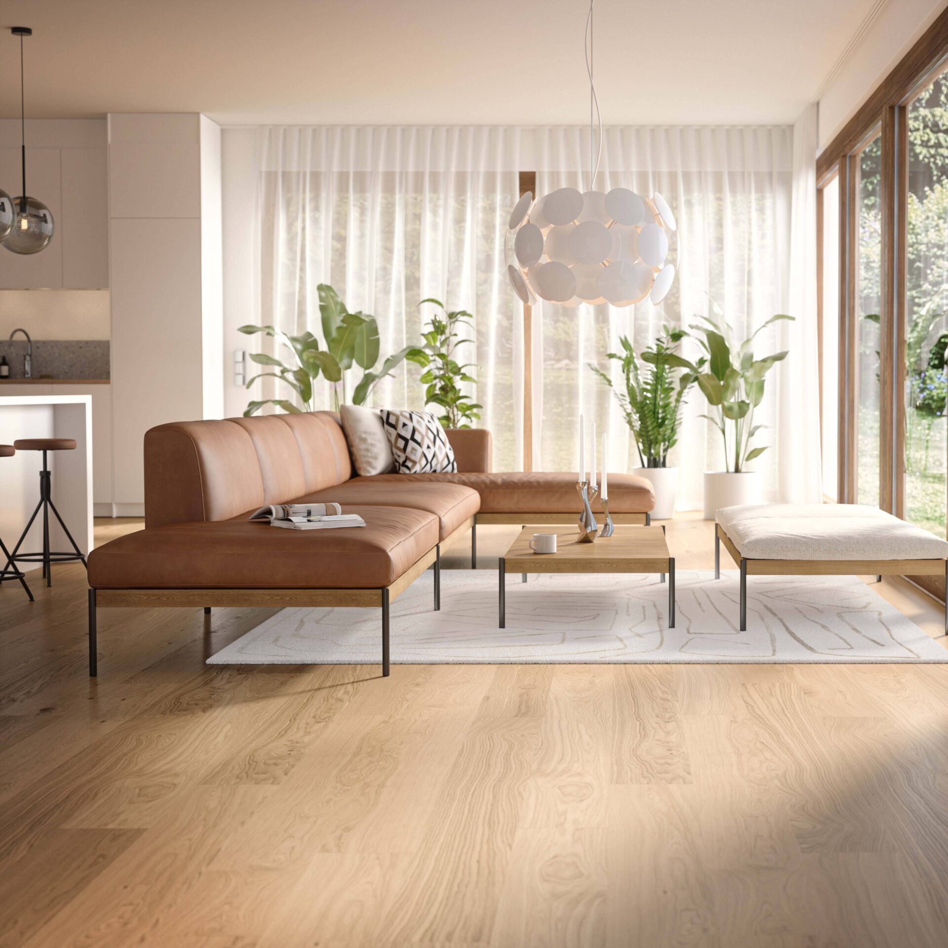 Alternative view of Bjelin herdet tregulv Eket 3.0 L